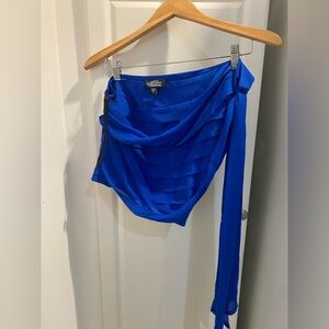Tara Subkoff for Bebe electric blue crop top